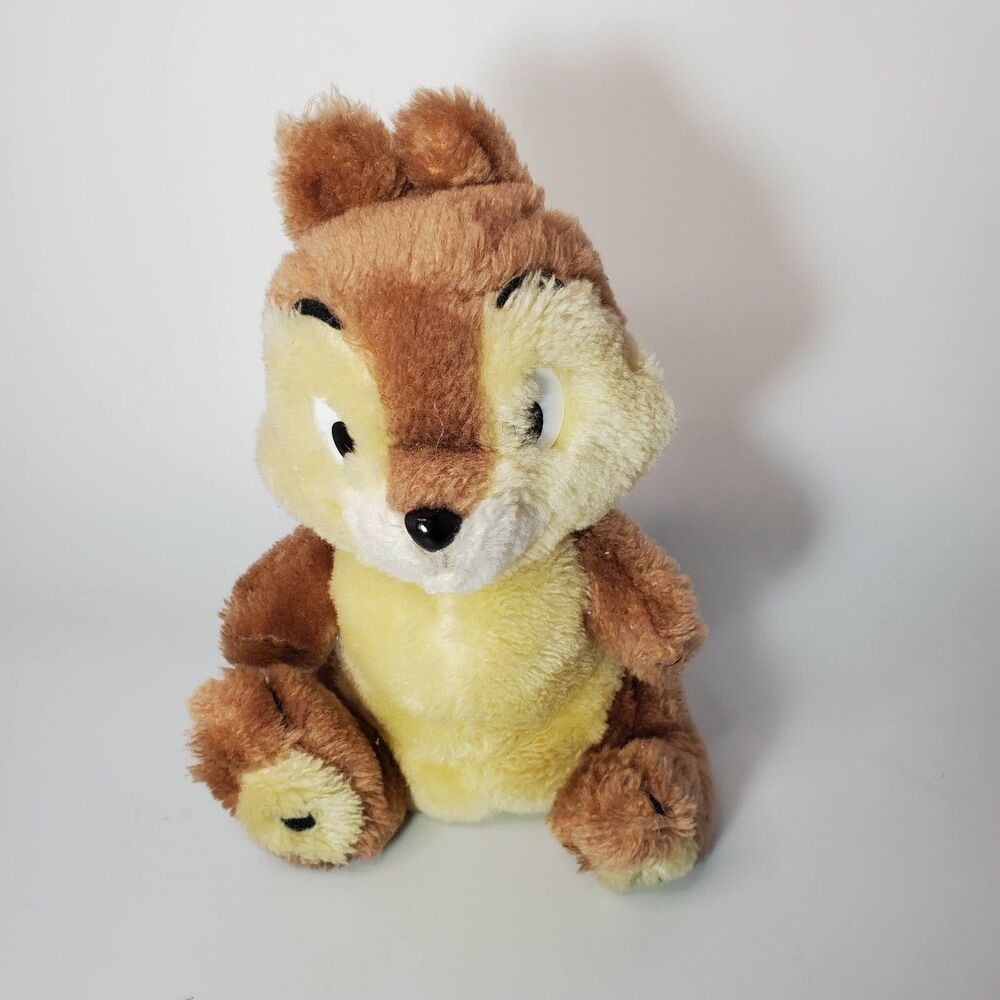 Vintage Chip n' Dale Rescue Rangers Plush Doll Disney 80's 9"